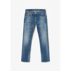 Jeans regular Ternas 800/12, longueur 34 bleu en coton