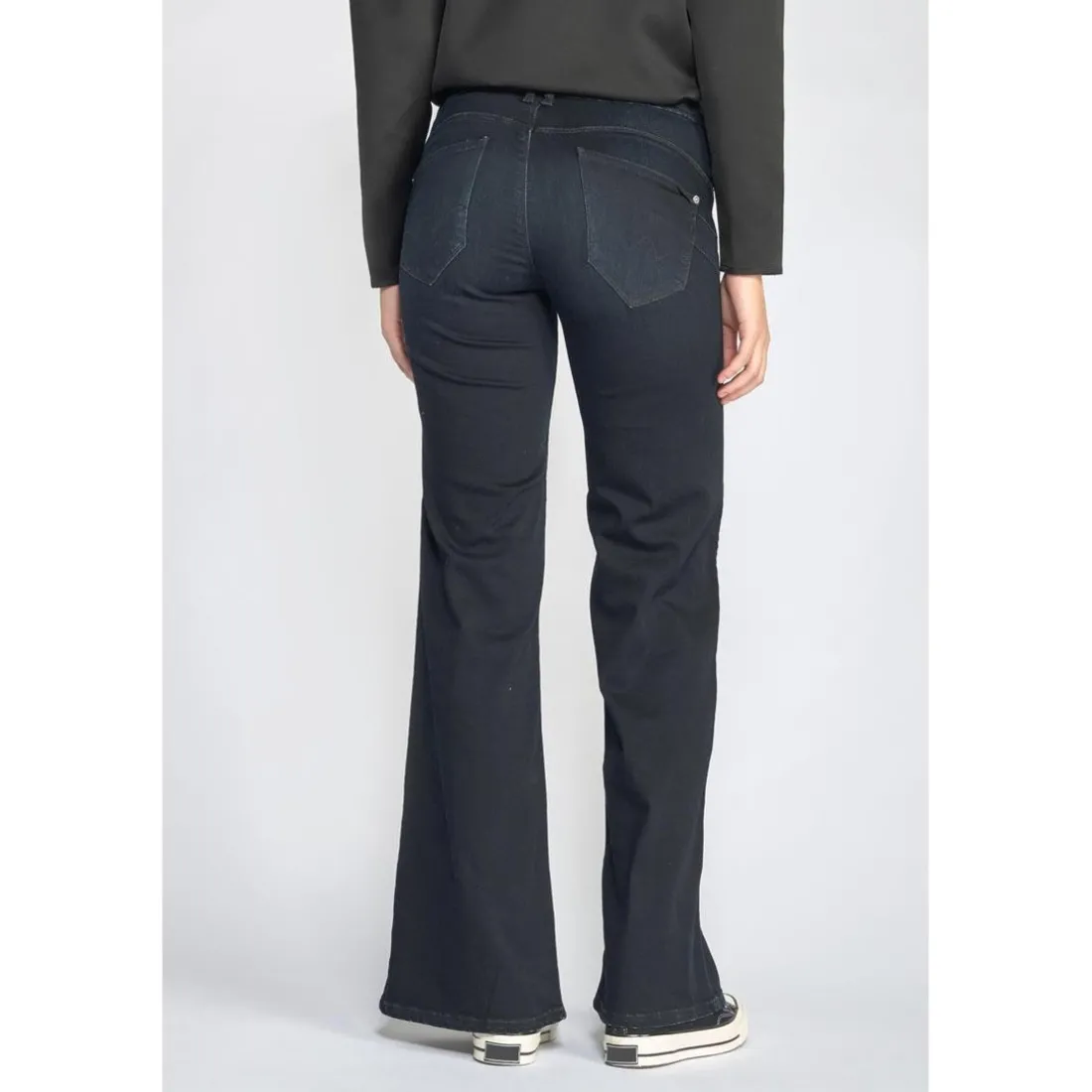 Jeans Sin pulp flare taille haute bleu-noir N°1 en coton