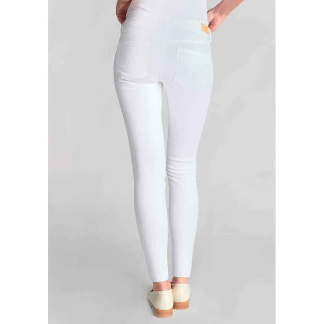 Jeans skinny POWER, 7/8ème blanc Aria en coton
