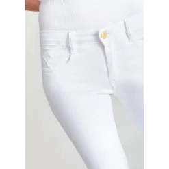 Jeans skinny POWER, 7/8ème blanc Aria en coton