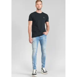 Jeans skinny POWER, 7/8ème bleu en coton Grant
