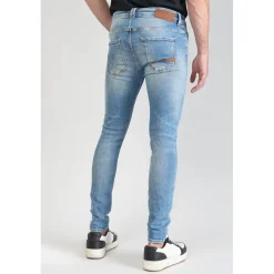 Jeans skinny POWER, 7/8ème bleu en coton Grant