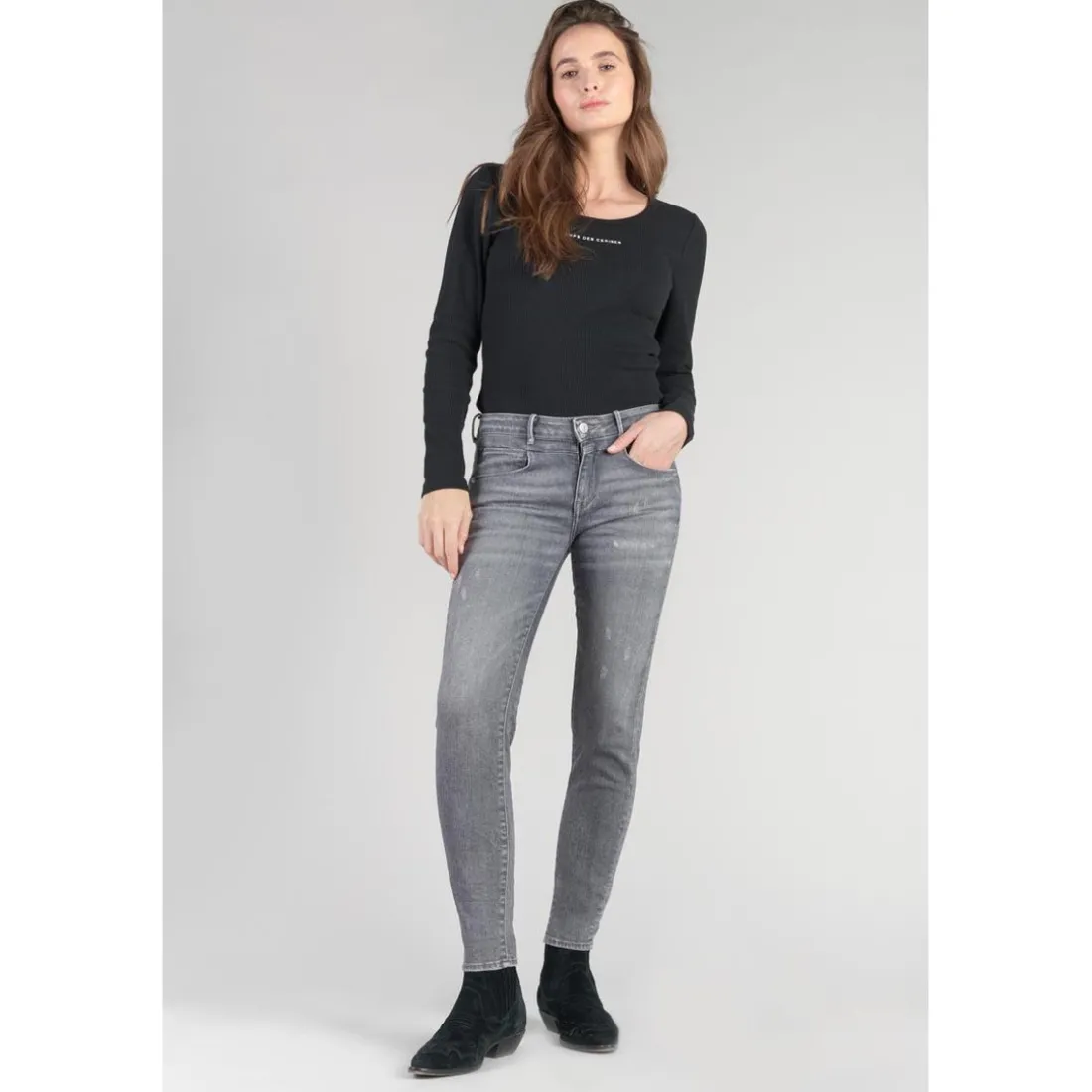 Jeans skinny POWER, 7/8ème gris Louise