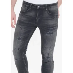 Jeans skinny POWER, 7/8ème noir en coton