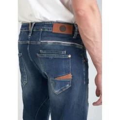 Jeans slim - Bleu en coton