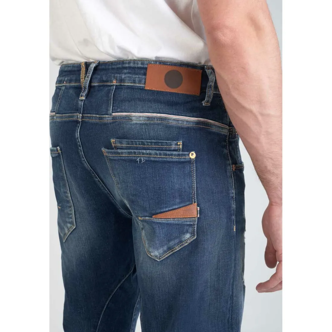 Jeans slim - Bleu en coton