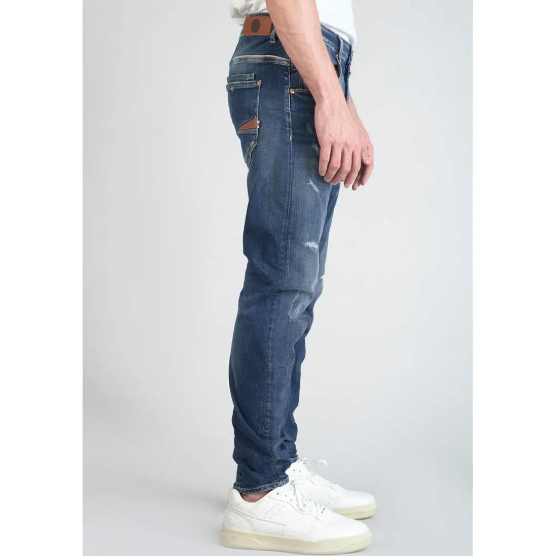 Jeans slim - Bleu en coton