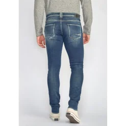 Jeans slim BLUE JOGG 700/11, longueur 34 bleu en coton