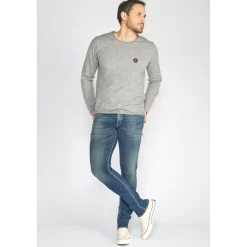 Jeans slim BLUE JOGG 700/11, longueur 34 bleu en coton