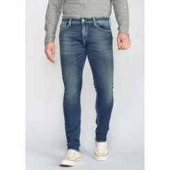 Jeans slim BLUE JOGG 700/11, longueur 34 bleu en coton