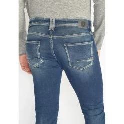 Jeans slim BLUE JOGG 700/11, longueur 34 bleu en coton
