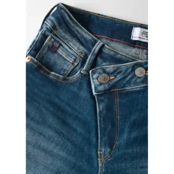 Jeans slim pulp regular taille haute 7/8ème bleu Dee
