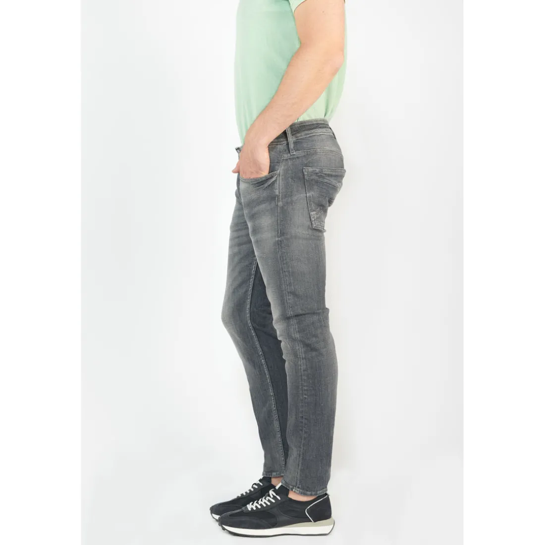 Jeans slim stretch 700/11, longueur 34 gris en coton