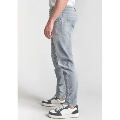 Jeans tapered 903, longueur 34 gris Milo en coton