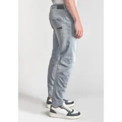 Jeans tapered 903, longueur 34 gris Milo en coton