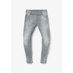 Jeans tapered 903, longueur 34 gris Milo en coton