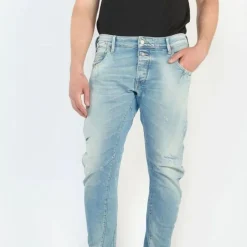 Jeans tapered 903, longueur 34 bleu en coton Gael
