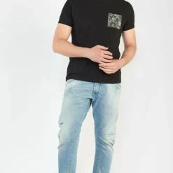 Jeans tapered 903, longueur 34 bleu en coton Gael