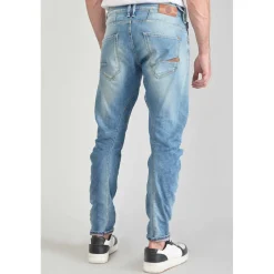 Jeans tapered 903, longueur 34 bleu en coton Tom