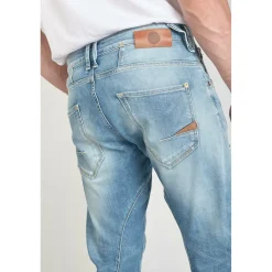 Jeans tapered 903, longueur 34 bleu en coton Tom