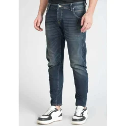 Jeans tapered 903, longueur 34 bleu en coton Owen