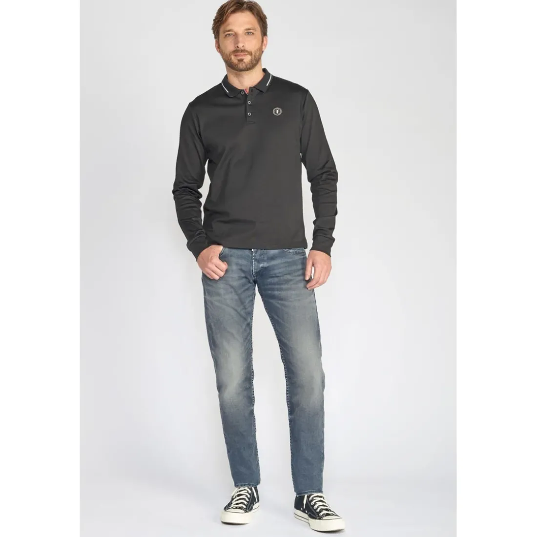 Jeans Wall 700/11 adjusted gris N°2 en coton