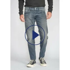 Jeans Wall 700/11 adjusted gris N°2 en coton