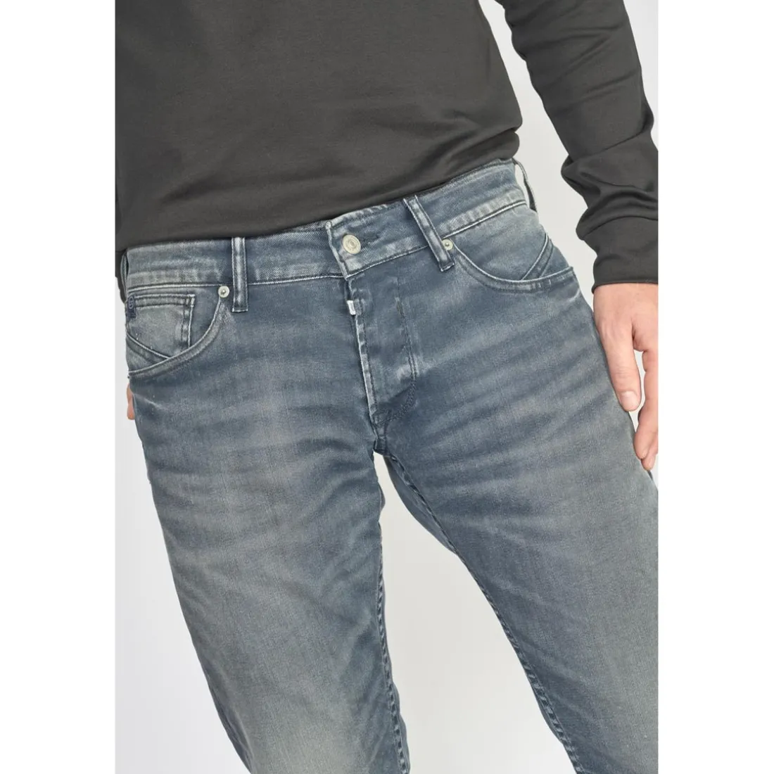 Jeans Wall 700/11 adjusted gris N°2 en coton