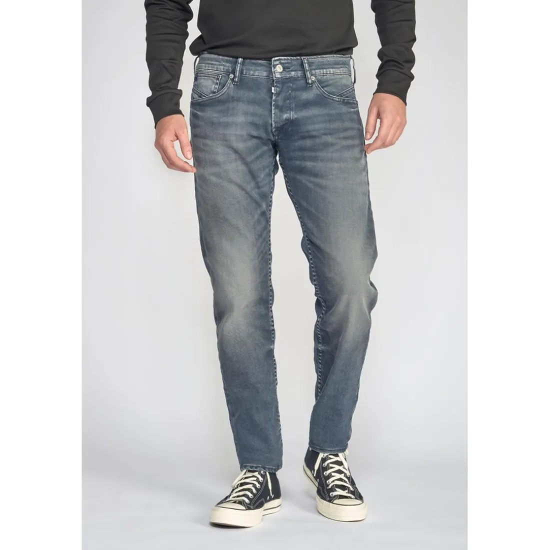 Jeans Wall 700/11 adjusted gris N°2 en coton