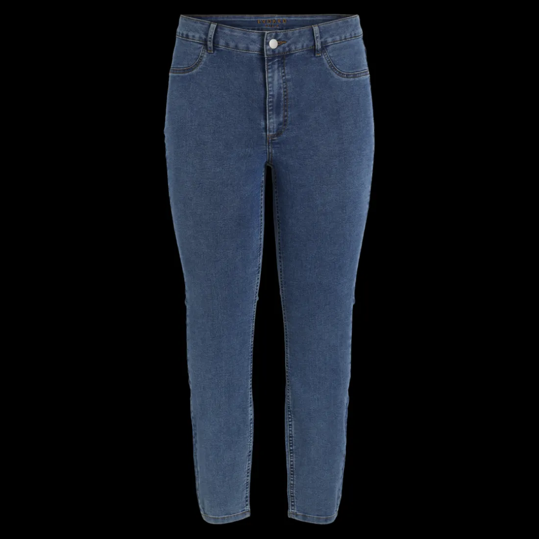 Jegging bleu moyen à fermetures zippée