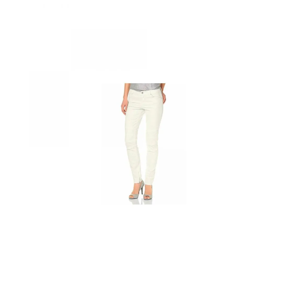 Jegging stretch Laura Scott - Beige écru en coton