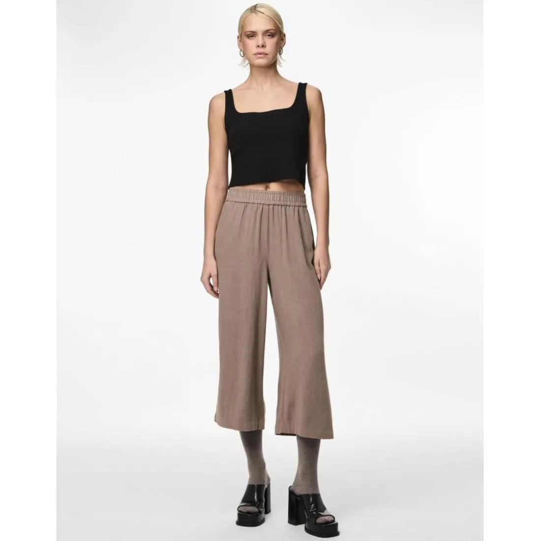 Jupe culotte marron en viscose Alice