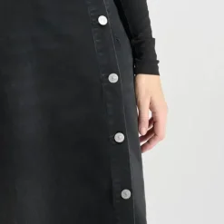 Jupe droite en jeans RAPHI noir Ione