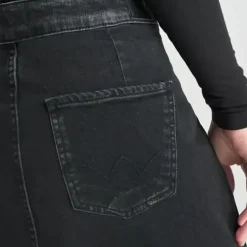 Jupe droite en jeans RAPHI noir Ione