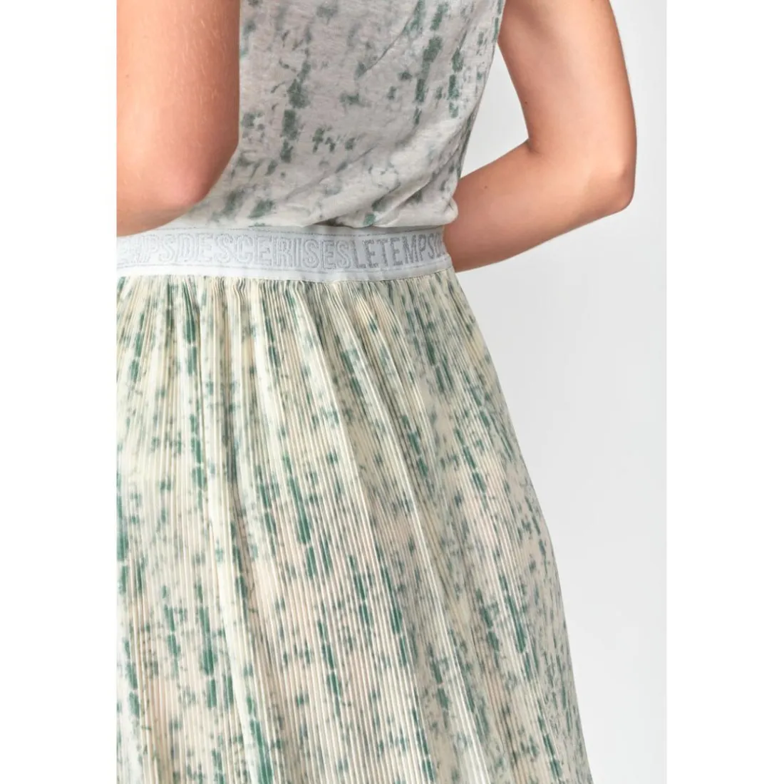 Jupe droite PEPINO vert d'eau Amy