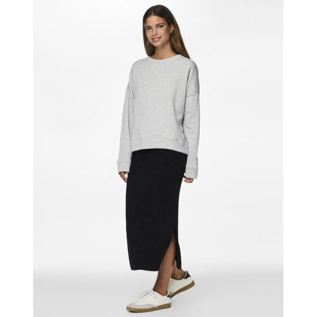 Jupe en maille Midi Knit Skirt noir Ida