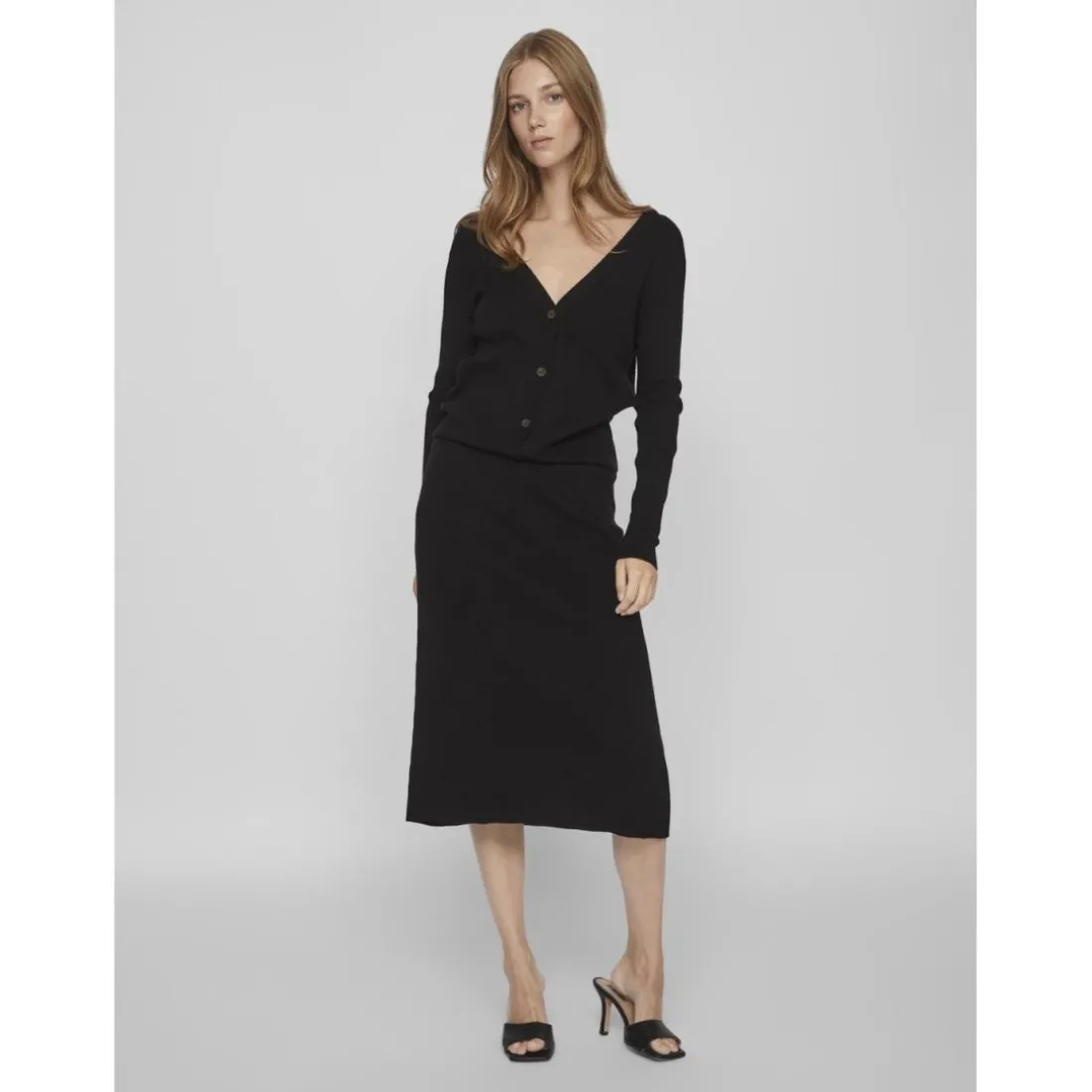 Jupe en maille noir Kai
