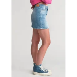 Jupe fille, droite en jeans ZAZA bleu Tara