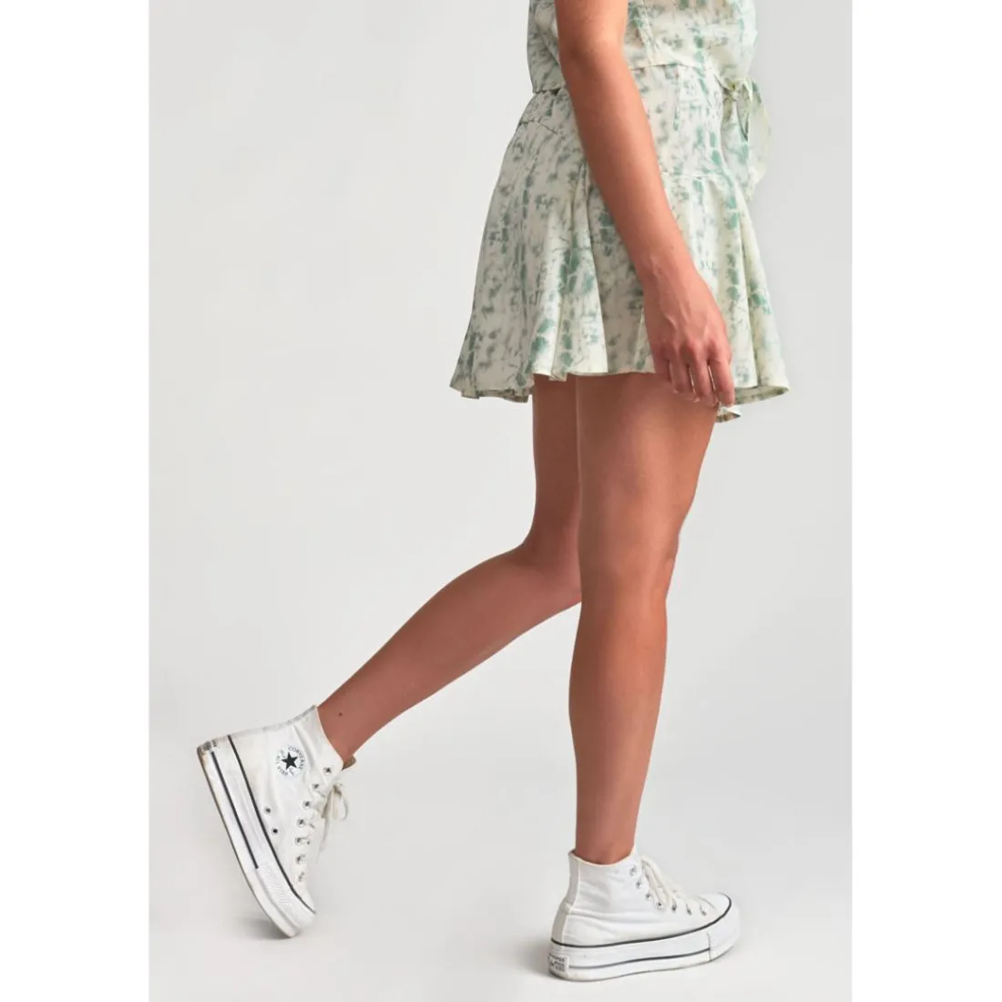 Jupe fille, evasée, patineuse MERILGI vert d'eau Pey