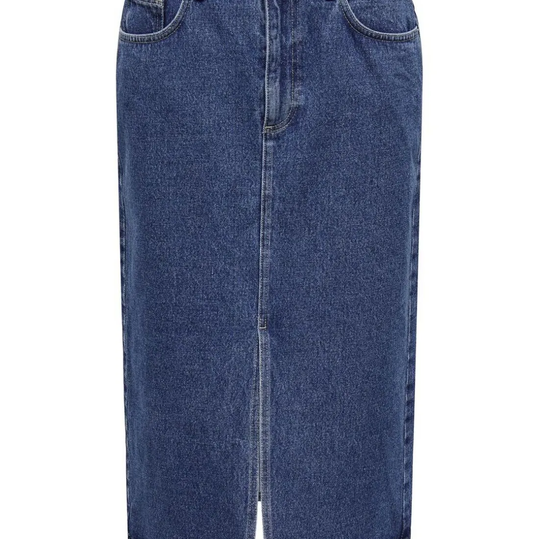 Jupe mi longue en jean Bianca bleu Hazel