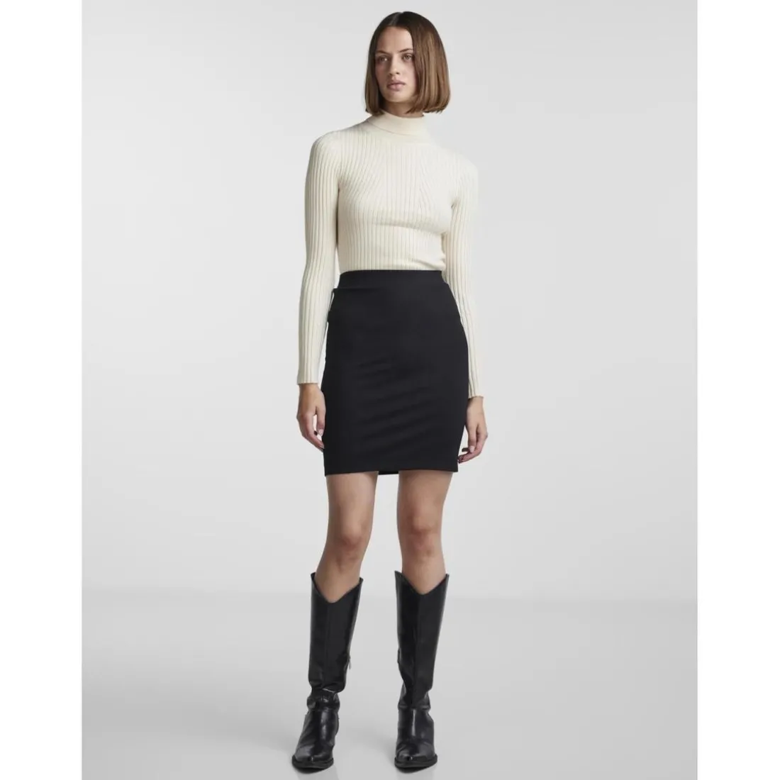 Jupe midi crayon noir