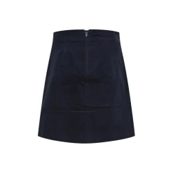 Jupe midi plissée bleue coton
