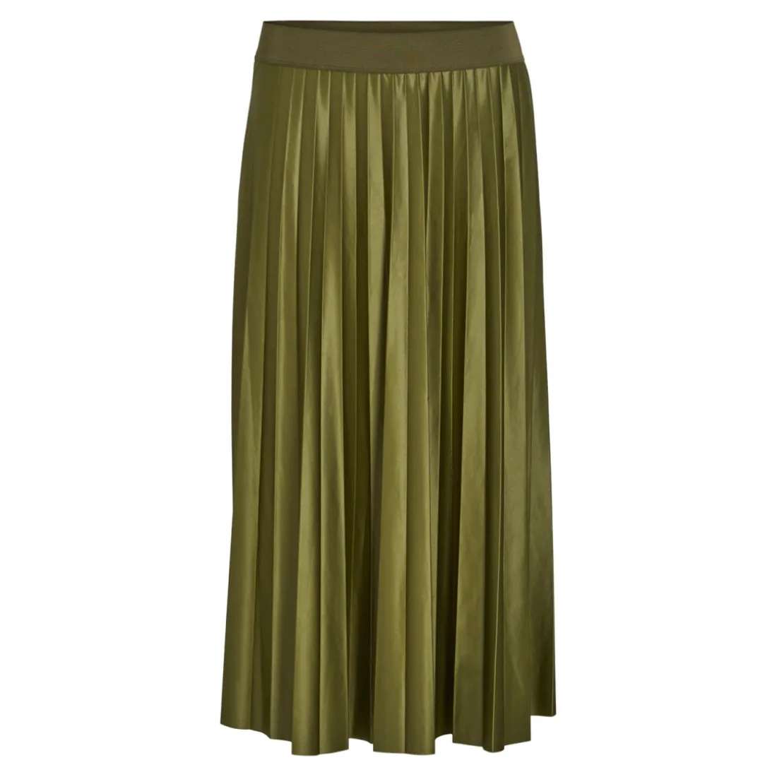 Jupe plissée trapèze midi Nitban vert Lia