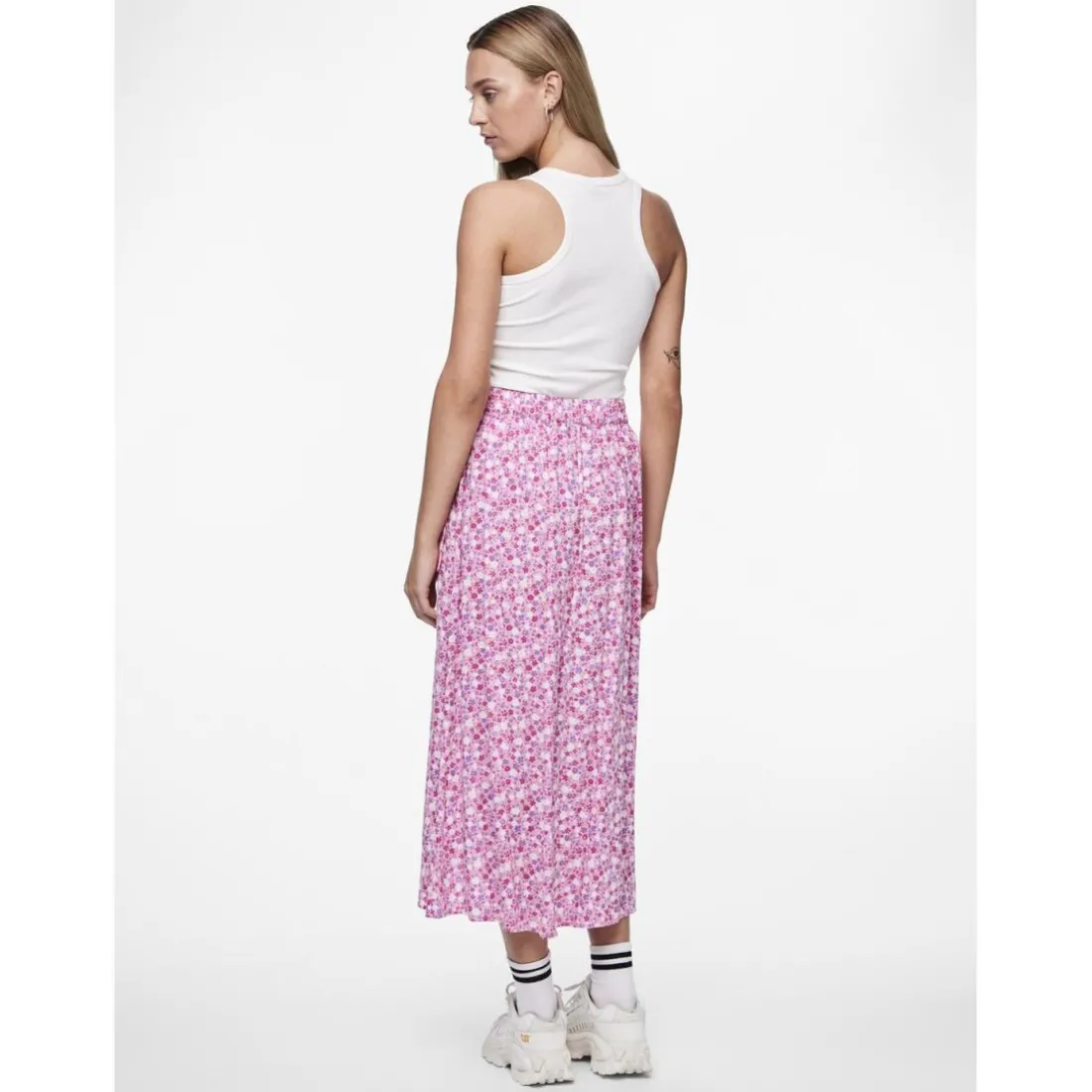 Jupe portefeuille Tala rose en viscose Dee