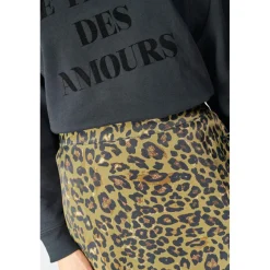 Jupe évasée, patineuse - Noire en viscose