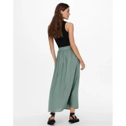 Jupe verte en viscose