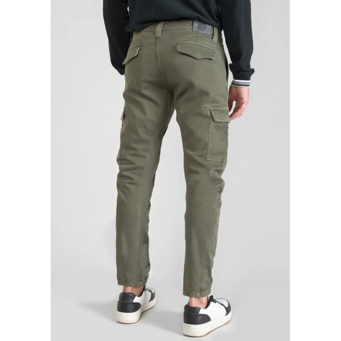 Koge Army Jogg tapered arqué kaki vert en coton Seth