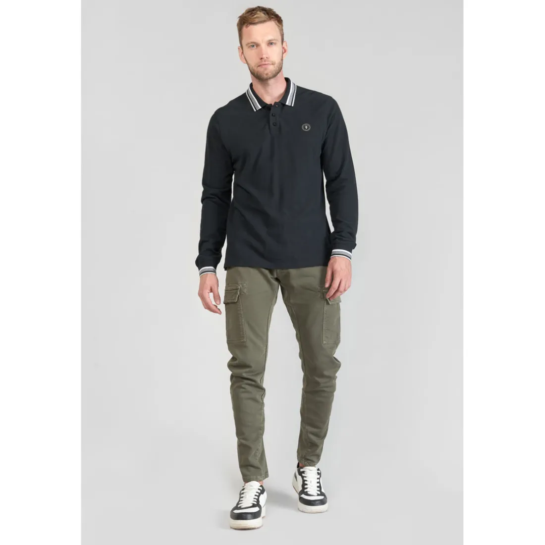 Koge Army Jogg tapered arqué kaki vert en coton Seth