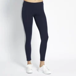 Legging à bandes Noa en coton bleu marine