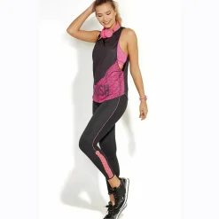 Legging sport lanières croisées sur bas femme - Noir